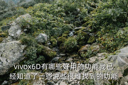 vivox6D有哪些好用的功能我已經(jīng)知道了一些說些很難找到的功能