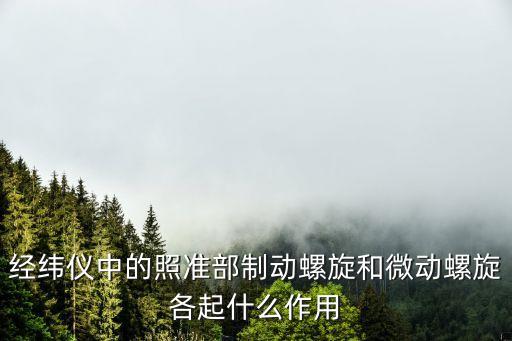 經(jīng)緯儀中的照準部制動螺旋和微動螺旋各起什么作用