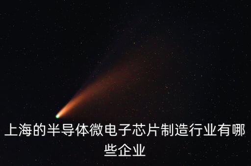上海微電子，上海的半導(dǎo)體微電子芯片制造行業(yè)有哪些企業(yè)