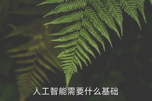 人工智能需要什么基礎(chǔ)