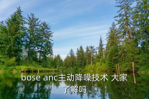bose anc主動(dòng)降噪技術(shù) 大家了解嗎