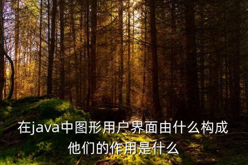 圖形用戶界面，在java中圖形用戶界面由什么構成他們的作用是什么