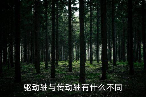 驅(qū)動(dòng)軸與傳動(dòng)軸有什么不同