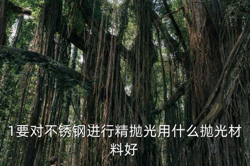 1要對(duì)不銹鋼進(jìn)行精拋光用什么拋光材料好