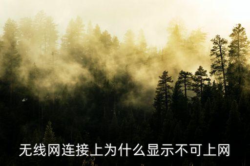 wifi顯示不可上網(wǎng)是什么原因，wifi上不了網(wǎng)是怎么回事