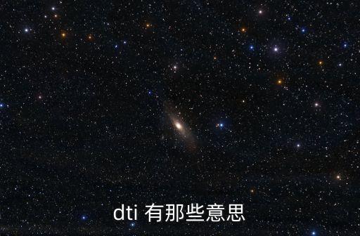 dti 有那些意思