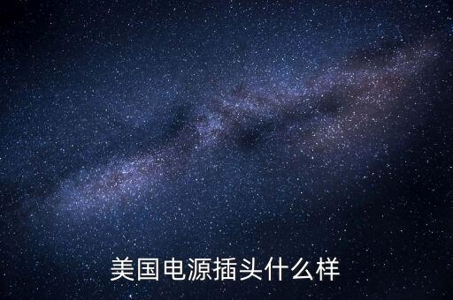 美國電源插頭什么樣