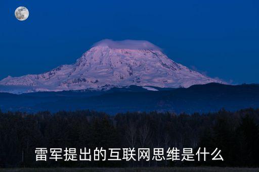 雷軍提出的互聯(lián)網(wǎng)思維是什么