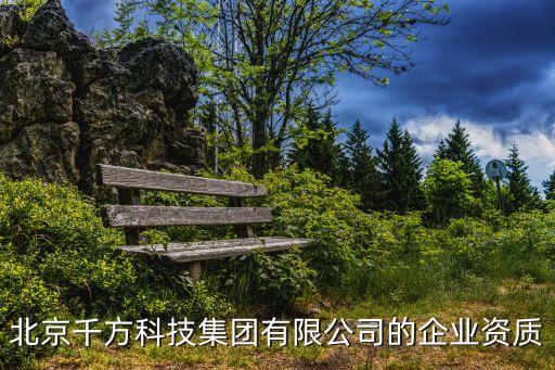 北京千方科技集團(tuán)有限公司的企業(yè)資質(zhì)