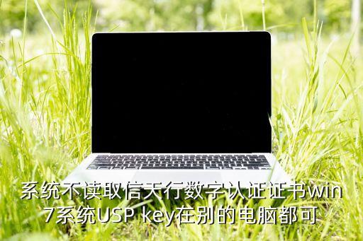 系統(tǒng)不讀取信天行數(shù)字認(rèn)證證書win7系統(tǒng)USP key在別的電腦都可