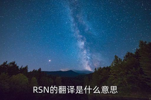 RSN的翻譯是什么意思