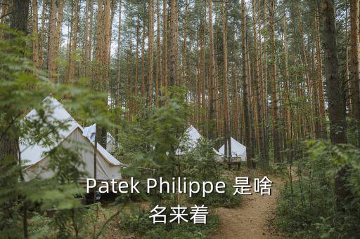 Patek Philippe 是啥名來(lái)著