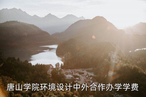 唐山學院環(huán)境設計中外合作辦學學費