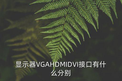 顯示器VGAHDMIDVI接口有什么分別