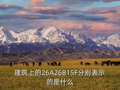 15F，建筑上的26A26B15F分別表示的是什么