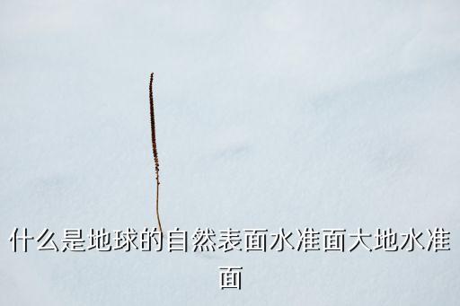大地水準面，大地水準面是什么