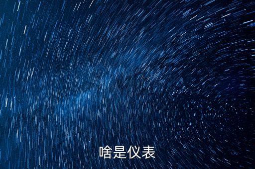 儀表是什么意思，什么叫作儀表