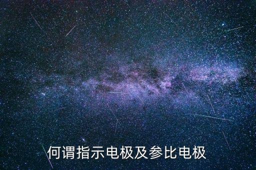 何謂指示電極及參比電極