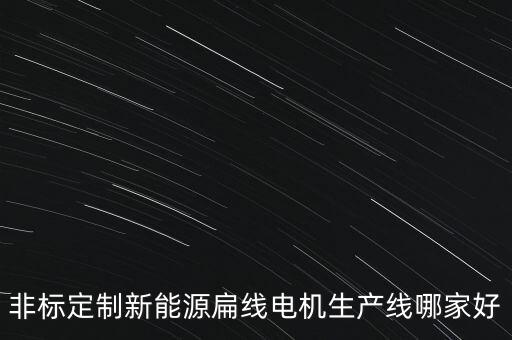 非標定制新能源扁線電機生產(chǎn)線哪家好