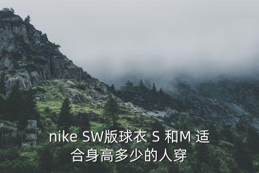 nike SW版球衣 S 和M 適合身高多少的人穿