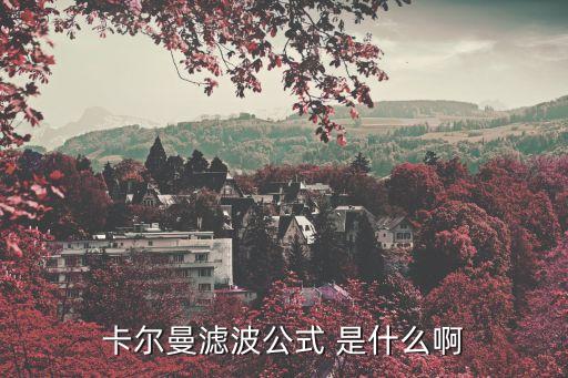 卡爾曼濾波公式 是什么啊