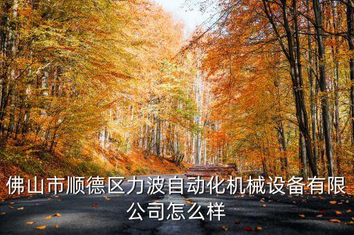佛山市順德區(qū)力波自動(dòng)化機(jī)械設(shè)備有限公司怎么樣