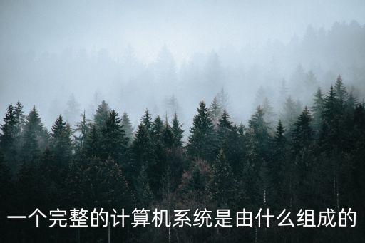 一個完整的計算機系統(tǒng)是由什么組成的