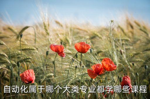 自動(dòng)化屬于哪個(gè)大類專業(yè)都學(xué)哪些課程