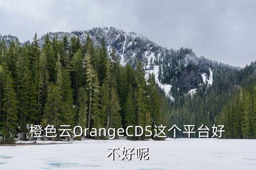 橙色云，橙色云OrangeCDS這個(gè)平臺(tái)好不好呢