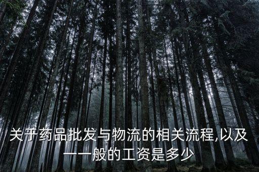 關(guān)于藥品批發(fā)與物流的相關(guān)流程,以及一一般的工資是多少