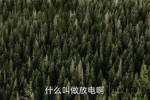 什么叫做放電啊