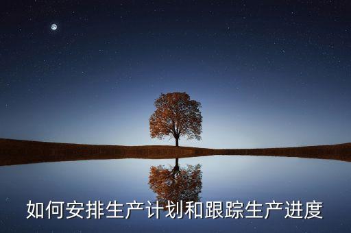 如何安排生產(chǎn)計(jì)劃和跟蹤生產(chǎn)進(jìn)度