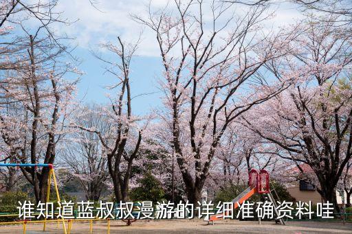 誰知道藍(lán)叔叔漫游的詳細(xì)準(zhǔn)確資料哇