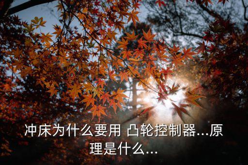 沖床為什么要用 凸輪控制器...原理是什么...