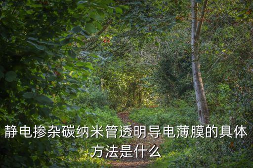 靜電摻雜碳納米管透明導(dǎo)電薄膜的具體方法是什么