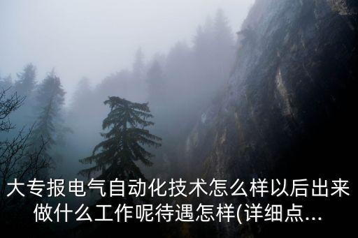 大專報(bào)電氣自動(dòng)化技術(shù)怎么樣以后出來(lái)做什么工作呢待遇怎樣(詳細(xì)點(diǎn)...