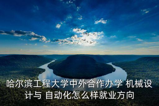 哈爾濱工程大學(xué)中外合作辦學(xué) 機(jī)械設(shè)計與 自動化怎么樣就業(yè)方向