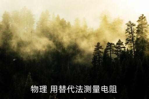物理 用替代法測量電阻