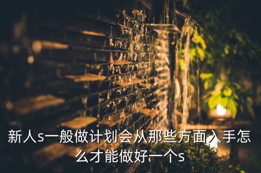 新人s一般做計劃會從那些方面入手怎么才能做好一個s