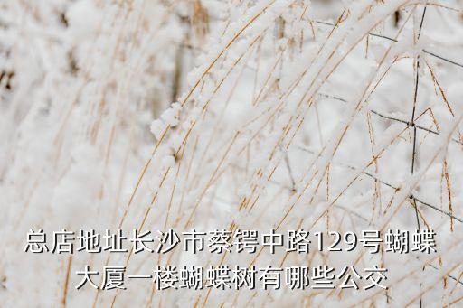 總店地址長(zhǎng)沙市蔡鍔中路129號(hào)蝴蝶大廈一樓蝴蝶樹(shù)有哪些公交