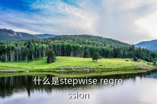 什么是stepwise regression
