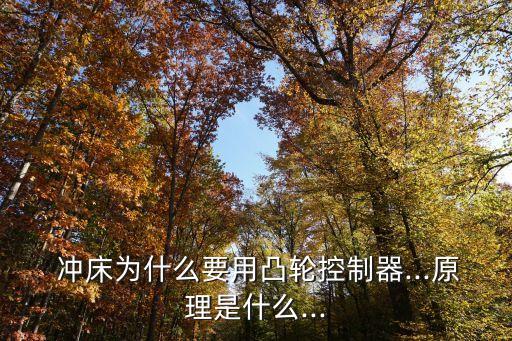  沖床為什么要用凸輪控制器...原理是什么...
