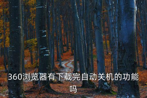 360瀏覽器有下載完自動關(guān)機(jī)的功能嗎