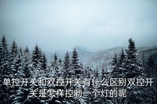 單控開(kāi)關(guān)和雙控開(kāi)關(guān)有什么區(qū)別雙控開(kāi)關(guān)是怎樣控制一個(gè)燈的呢