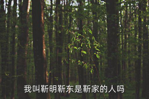 我叫靳明靳東是靳家的人嗎