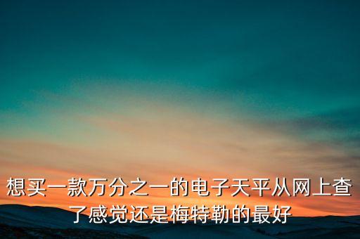 想買一款萬分之一的電子天平從網(wǎng)上查了感覺還是梅特勒的最好