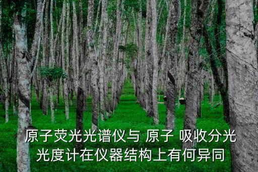  原子熒光光譜儀與 原子 吸收分光 光度計在儀器結(jié)構(gòu)上有何異同