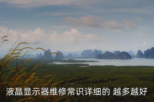 液晶顯示器維修常識(shí)詳細(xì)的 越多越好