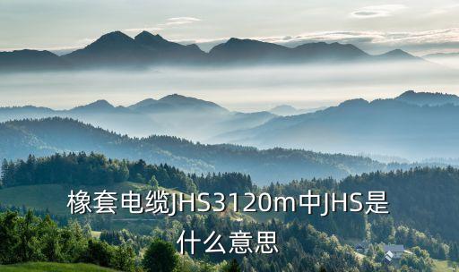 橡套電纜JHS3120m中JHS是什么意思