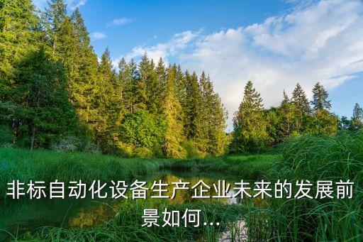 非標自動化設(shè)備生產(chǎn)企業(yè)未來的發(fā)展前景如何...